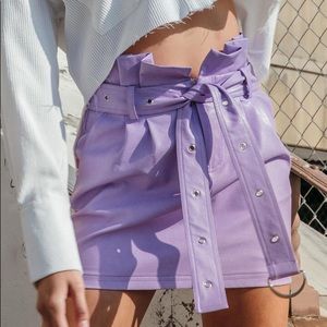 Faux Learher Lavender Skirt